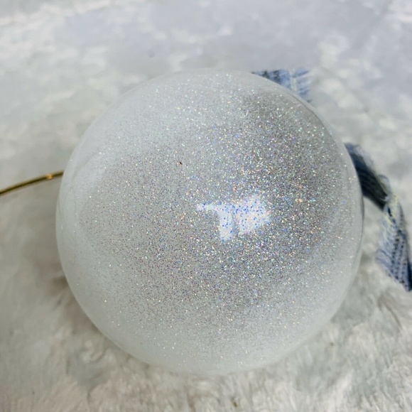 Hanging Snowman Christmas Ornament on Gold Stand - Picture 7 of 8